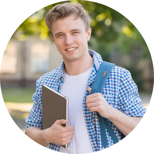 image of boy in a university